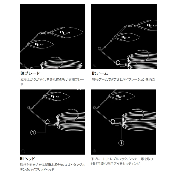 画像4: ≪'23年3月新商品！≫ シマノ バンタム スウェジー MDW 3/8oz TR-010T 014 ジアイチャート 【2個セット】 【小型商品】