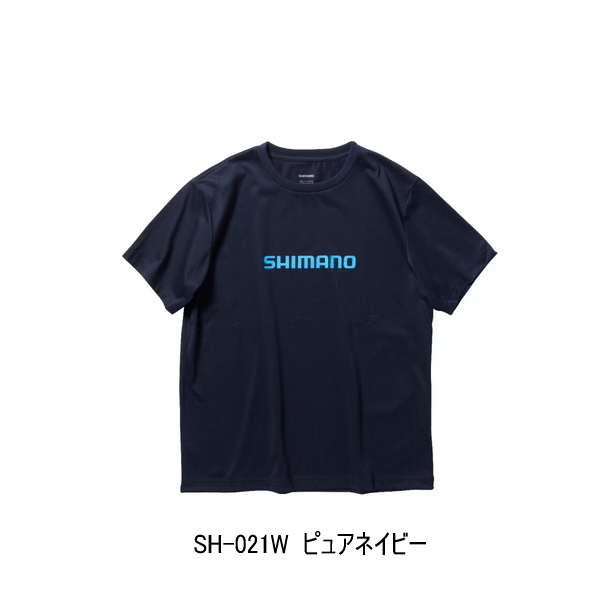 画像1: ≪'24年3月新商品！≫ シマノ ドライロゴTシャツ ショートスリーブ SH-021W ピュアネイビー XSサイズ [3月発売予定/ご予約受付中]