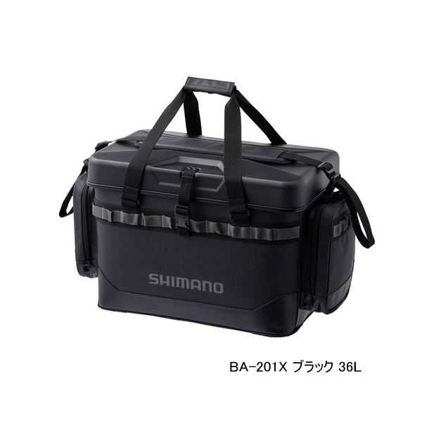 ≪'24年3月新商品！≫ シマノ ロックショア タフタックルバッグ BA-201X ブラック 36L [3月発売予定/ご予約受付中]