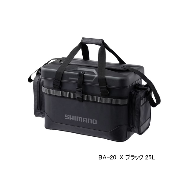 画像1: ≪'24年3月新商品！≫ シマノ ロックショア タフタックルバッグ BA-201X ブラック 25L [3月発売予定/ご予約受付中]