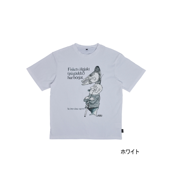 画像1: ≪'24年3月新商品！≫ アブガルシア バグオフ アングラー グラフィックTシャツ ホワイト Mサイズ 【返品不可】