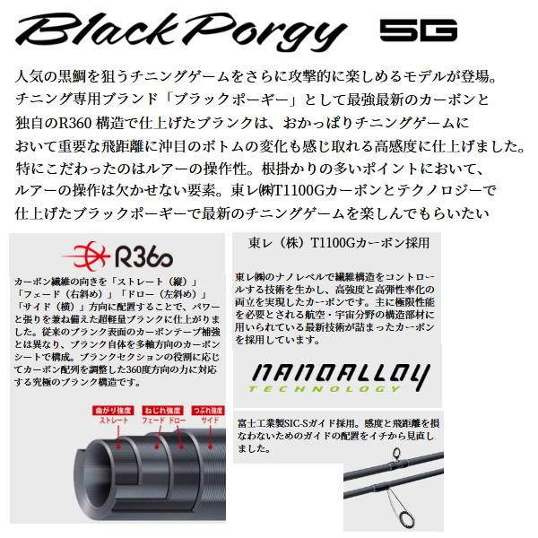 画像2: ≪'24年4月新商品！≫ メジャークラフト ブラックポーギー 5G BP5B-S782ML 〔仕舞寸法 121cm〕 【保証書付き】