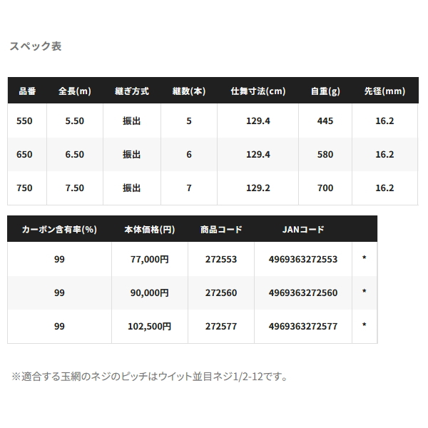 画像: 【送料サービス】 ≪'24年9月新商品！≫ シマノ '24 ファイアブラッド 玉ノ柄 650 〔仕舞寸法 129.4cm〕 【保証書付き】 [9月発売予定/ご予約受付中]