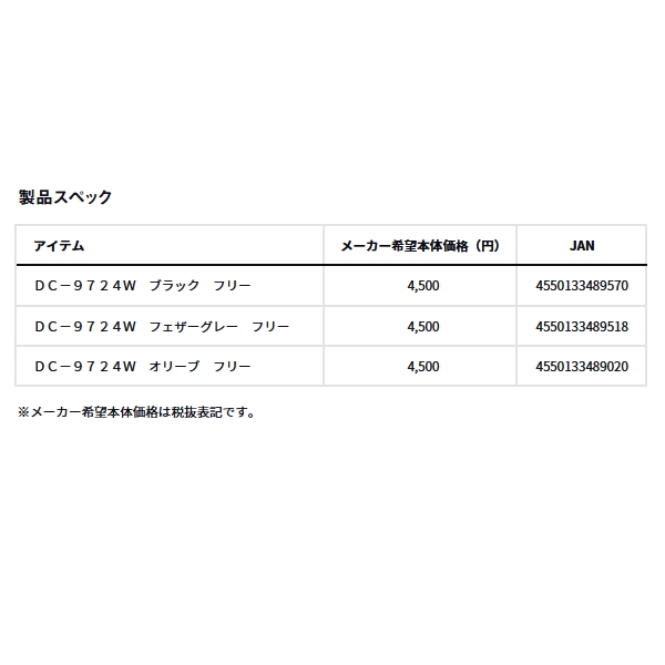 画像: ≪'24年9月新商品！≫ ダイワ ダンロテック(R) ニットキャップ DC-9724W ブラック フリーサイズ