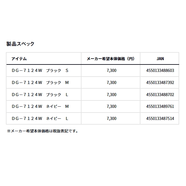 画像: ≪'24年9月新商品！≫ ダイワ オフショア防寒グローブ DG-7124W ブラック Mサイズ