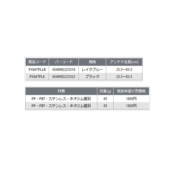 画像: ≪'24年10月新商品！≫ PROX 攻棚ワカサギアンテナ(滑車) PX847PLK ブラック