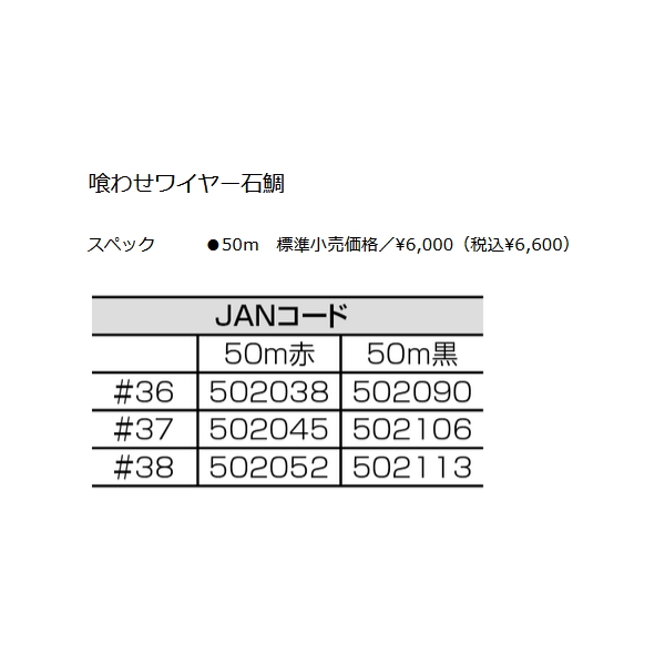 画像: 釣武者 喰わせワイヤー石鯛 50m #36 赤