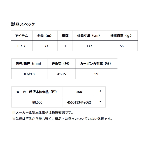 画像: ≪'24年11月新商品！≫ ダイワ 極鋭 湾フグ EX 177 〔仕舞寸法 177cm〕 【保証書付き】 【大型商品1/代引不可】