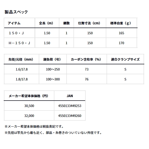 画像: ≪'24年11月新商品！≫ ダイワ アナリスター イカ直結 150・J 〔仕舞寸法 150cm〕 【保証書付き】 【大型商品1/代引不可】