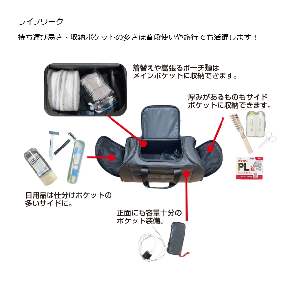 画像4: 釣武者 3WAY ボストンバッグ 40L