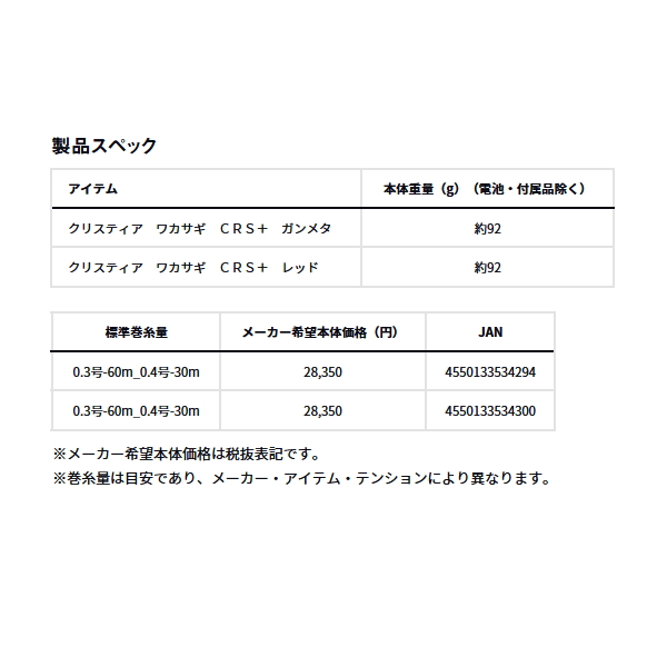 画像: ≪'24年10月新商品！≫ ダイワ クリスティア ワカサギ CRS+ ガンメタ 【小型商品】