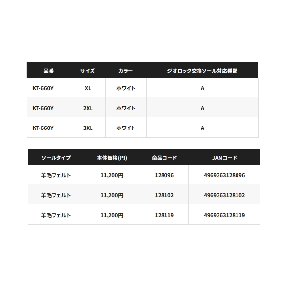 画像: ≪'25年3月新商品！≫ シマノ ジオロック 羊毛フェルトキット A KT-660Y ホワイト XSサイズ [3月発売予定/ご予約受付中]