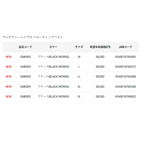 画像: ≪'25年6月新商品！≫ がまかつ アルテマシールドプロ フローティングベスト GM-6005 ブラック(ブラックワークス) 3Lサイズ [6月発売予定/ご予約受付中]